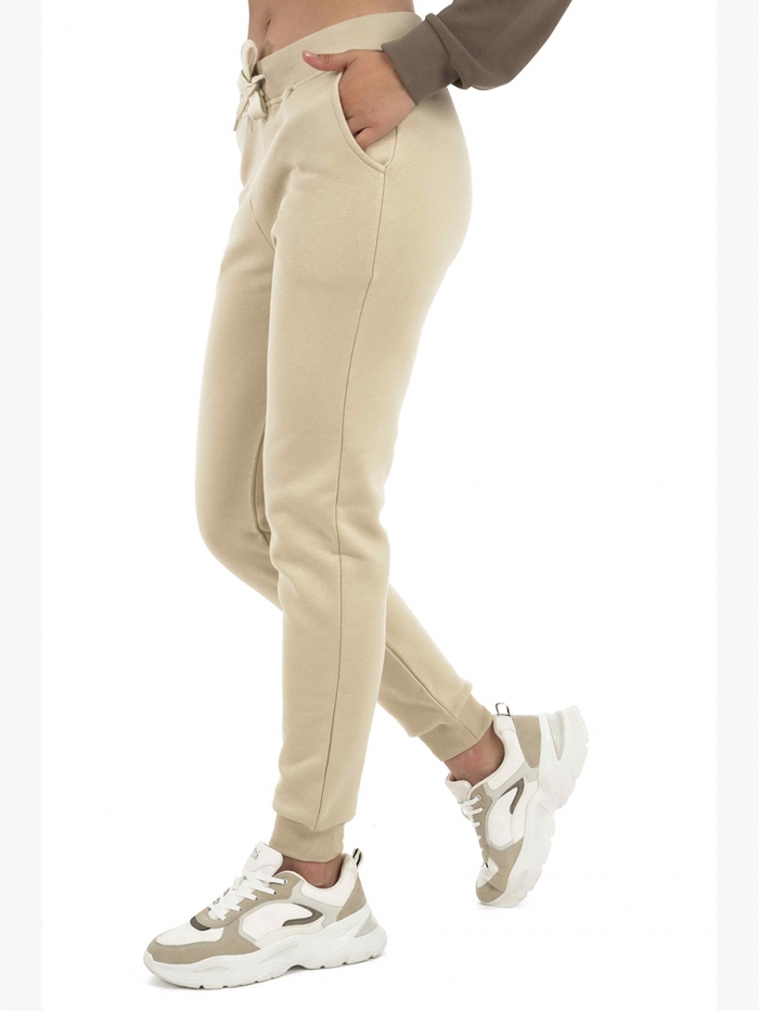 Спортивные брюки женские :J6547 WOMEN TRACKSUIT PANTS CREAM