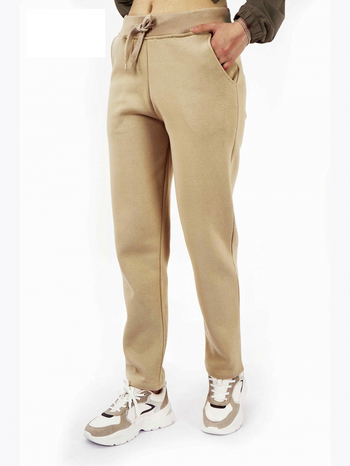 Спортивные брюки женские :J7674 WOMEN TRACKSUIT PANTS CREAM