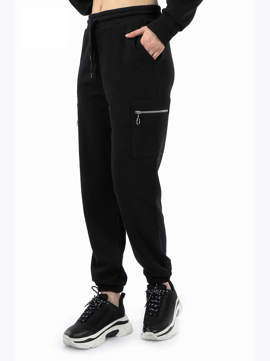 Спортивные брюки женские :J8078 WOMEN TRACKSUIT PANTS BLACK